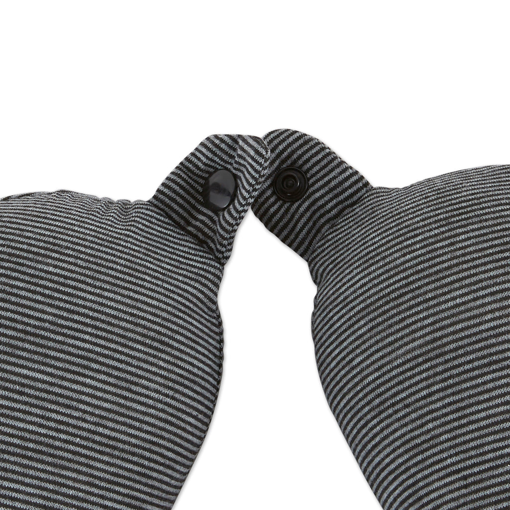 Jersey Stripe - Memory Foam Neck Pillow - Gray Stripe - Image 5