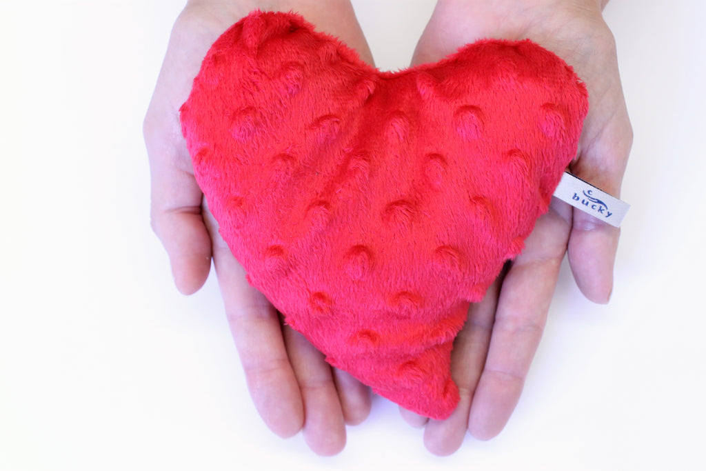 Hot/Cold - Small Heart Warmer - Red Minky - Image 6