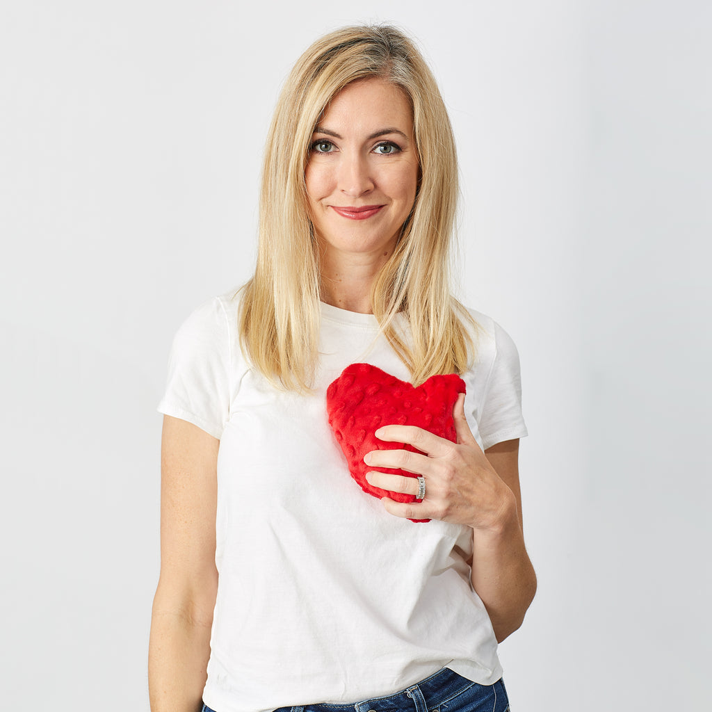 Hot/Cold - Small Heart Warmer - Red Minky - Image 5