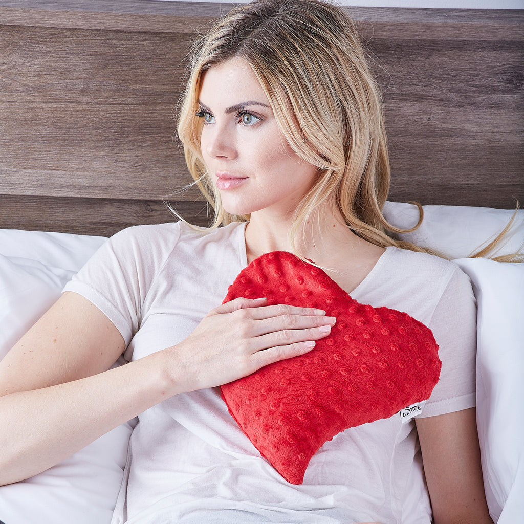 Hot/Cold - Large Heart Warmer - Red Minky - Image 3